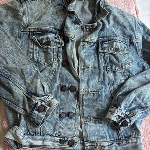 Denim Blue Men's Puffer Jacket